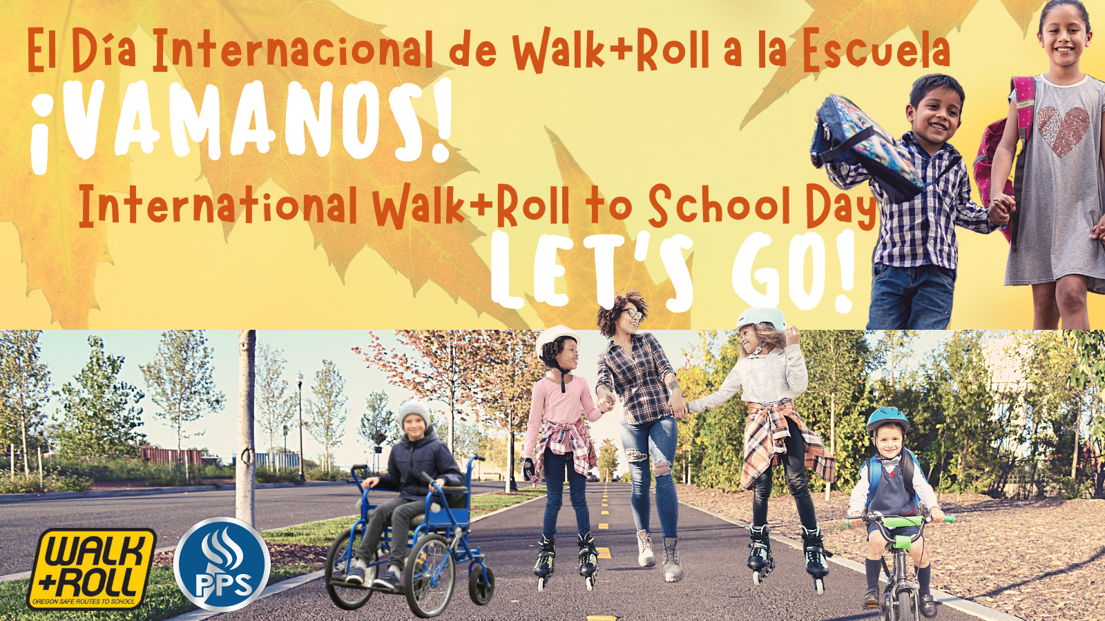 Walk and Roll to school day banner image